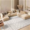 SAFAVIEH Tappeto Shag per Soggiorno, Sala da pranzo, Camera da letto - Arizona Shag Collection, A Pelo Corto, Avorio e Beige, 155 X 229 cm