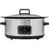 Crock-Pot Crockpot Pentola digitale a cottura lenta Sizzle & Stew, 3,5 L (3-4 persone) Contenitore estraibile adatto per piani cottura a induzione, carne e verdure Spina EU 2 Pin Acciaio inossidabile
