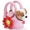 TRUDI PETS - Borsa fashion con animale domestico, rosa con fiore, 0m+