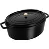 STAUB La Cocotte Casseruola Ovale, Ghisa, Nero, 33 cm