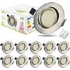 HiBay 10x Faretti LED da Incasso per Cartongesso Orientabile 40° 3,5W Luce Naturale Foro 70-80mm Ultra Slim 27mm Faretti Led Soffitto Rotondo 220V per Interno Cucina Set di 4