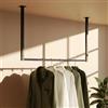 CLP Appendiabiti Fenton I Appendiabiti per montaggio a soffitto I Appendiabiti in metallo I per corridoi, armadi e camere da letto, Dimensione:80x60 cm