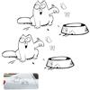 VZU Set di 2 adesivi per tappo del serbatoio Simon's Cat, divertente gatto con farfalle, adesivi in vinile resistente alle intemperie, per auto, laptop, finestra, serbatoio (circa 13 x 23 cm)