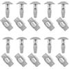 GVSS Set di 10 coprimotore auto parti compatibili con Peugeot, per Citroen 407, clip di fissaggio in lega di alluminio, per supporto di copertura motore, per Citroen 206 207 406 806 807