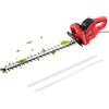 TEENO Tagliasiepi Elettrico 710 W, Tagliasiepi Elettrica Lunghezza Lama 610 mm, Distanza Denti 20 mm, Taglia Siepe con Protezione Della Lama