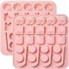 Stiesy 2 stampi in silicone a forma di ingranaggi da hockey su casco, scarpe sportive, attrezzature sportive, stampi per caramelle per fan di hockey su ghiaccio, dessert, decorazioni per torte di