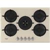Hotpoint PRONTA CONSEGNA - Hotpoint Piano cottura a gas Diamond HAGD 72S/CH finitura vetro champagne da 73 cm