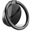 YGKJ Anello Supporto Telefono, Universale Cellulare Anello Metallico Rotazione 360° Supporto per anulare Smartphone Ring Compatibile con iPhone, Samsung, HUAWEI, LG, e tutti gli smartphone (Nero)