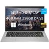 ASUS - Computer portatile Vivobook, display FHD da 14 pollici, processore Intel i3-1005g1 di decima generazione, X413JA- 211.VBWB, 4 GB di RAM, 256 GB (SSD da 128 GB + scheda da 128 GB), Windows 11