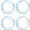 PATIKIL Anello Adattatore magnetica Universale A Righe CD, 4 Pezzi Anello Adesivo Ultra Sottile Lega Nichel-Ferro Per Custodie Telefono Kit Supporto Auto Ricarica Wireless, Blu Chiaro