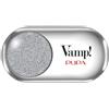 Pupa Vamp! Ombretto Metallic 302 Pure Silver Ombretto Altamente Pigmentato con Applicatore 1,5 gr Polvere Compatta