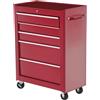 HOMCOM Carrello Porta Attrezzi Attrezzatura con Cassettiera Rosso 61.5 x 33 x 85cm