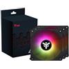 Itek Kit 3x Ventola per case UW12 Black - 12cm- ARGB Sync 5V 3pin- 4pin PWM- Senza fili