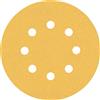 Bosch Professional 5x Carte Abrasive Expert C470 con 8 Fori per Legno Duro, Vernice su Legno, Ø 125 mm, Grana 120, Accessorio Levigatrice Rotoorbitale