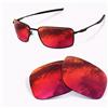newpolar lenti polarizzate di ricambio newpolar per oakley filo quadrato colore rosso ...