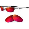 newpolar lenti polarizzate di ricambio newpolar per oakley wiretap 1.0 rosso rubino