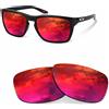 newpolar lenti di ricambio polarizzate newpolar per oakley sylas 009448 rosso rubino