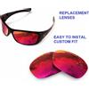 newpolar lenti di ricambio polarizzate newpolar per oakley hijinx rosso rubino