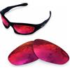 newpolar lenti di ricambio polarizzate newpolar per oakley monster dog rosso rubino