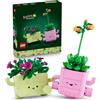 LEGO Botanicals Piante Dondolanti - Set di Fiori Artificiali con 2 Piante Finte e 2 Vasi Color Pastello,Eta 9+