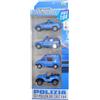 Re.el toys Set 4 veicoli a retrocarica Polizia, Scala1:64, Reel Toys, Eta 3+