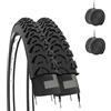 ECOVELO' EBA20MAE 2 COPERTONI 20 X 1.75 (47-406) + CAMERE PNEUMATICI IN GOMMA TASSELLATI MTB BAMBINO MOUNTAIN BIKE CITY
