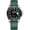 ADDIESDIVE Orologio da Uomo Analogico al Quarzo 200M Impermeabile Luminoso Banda di Gomma Uomo Nero Verde Orologio Cool Orologi da Uomo