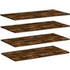 vidaXL Mensole Parete 4pz Rovere Fumo 80x40x1,5 cm Legno Multistrato, 838273