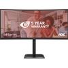 Aoc Monitor Led 34" Aoc CU34E4CV UltraWide Quad HD 3440x1440p 4ms classe E Nero [CU34E4CV]