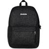 Invicta Zaino Scuola Carlson Shine, Nero, 24 L, Effetto brillantini, Monoscomparto, Tasca interna con zip, Scomparto porta pc ablet, Tasca laterale portaborraccia, Scuola media e superiore, Ragazza