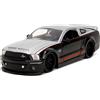 Jada Toys Jada 1:24 2008 Ford Shelby MUSTANG GT-500KR Argento e Nero/Red Bigtime Muscolo