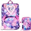 ZAINO ESTENSIBILE SEVEN SJ GANG BIG FLUFFY PINK GIRL + ASTUCCIO 3 ZIP
