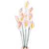 MLETULIPS Bouquet di fiori artificiali in ceramica, fatti a mano, bouquet di fiori artificiali, decorazioni floreali, regali creativi per composizioni floreali, decorazione per la casa (rosa, calle