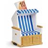 TopShop24You Salvadanaio a forma di poltrona da spiaggia - design marittimo - cassa vacanza & cassa da viaggio Sparbox - regalo in denaro per vacanze e fan del mare - 11,5 cm (blu)