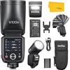 GODOX V100S V100 S Flash Testa Rotonda Compatibile con Sony, Speedlite Strobe Flash TTL Wireless 2.4G con 2980mAh batteria Schermo Tattile Sub-flash Staccabile, Supporto Tipo C