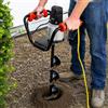 XtremepowerUS 1500W Electric Post Hole Digger Earth Auger Dig Hole Fence Post Hole Digging, Tree Planting with 6 Digging Auger Bit Set, 3/4 Shaft