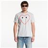 Comme des Garçons PLAY Maglietta Comme des Garçons PLAY T-Shirt Logo Print Knit UNISEX Top Gray