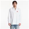 Comme des Garçons PLAY Camicia Comme des Garçons PAY Shirt Red Embem Woven UNISEX White