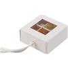 L'Arcolaio Scatola Degustazione Telata 8 x 8 x 4 Cm Portaconfetti Bianco 1 Pz