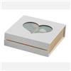 L'Arcolaio Box Telata Portaconfetti 13 x 13 x 4 Cm Bomboniera Bianco con Cuore 1 Pz