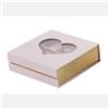 L'Arcolaio Box Telata Portaconfetti 13 x 13 x 4 Cm Bomboniera Rosa con Cuore 1 Pz