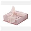 L'Arcolaio Box Liscia Portaconfetti 13 x 13 x 4 Cm Bomboniera Rosa con Chiffon 1 Pz