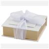L'Arcolaio Box Telata Portaconfetti 13 x 13 x 4 Cm Bomboniera Bianco con Chiffon 1 Pz