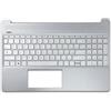 new net - Top case Palmrest con tastiera compatibile con HP 15-dy, 15-ef, 15s-eq, 15s-er, 15s-fq, 15s-fr, 15t-dy, 15z-ef [Frame Silver - senza touchpad - Layout ITA]