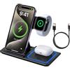 MDLSDE Stazione di ricarica 3 in 1, caricatore a induzione per iPhone 17/16/15/14/13/12/Pro/Max Station Charge per Watch Charging Station
