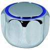 TLDSHOP® - Manopola Cromata per Rubinetti - kit maniglia di ricambio con placca - inserto 20-24 - pz 1 - colore placca: BLU
