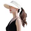 SJTJSPX Berretto Visiere Sport Estate Cappello da Sole Smontabile Capeline Donna Ampio Bordo Pieghevole Cappello da Spiaggia Viaggio Protezione UV Cassquette da Baseball Piscina Campeggio Pesca Giardinaggio,