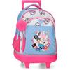 Disney Joumma Minnie Flowers Zaino Compatto Staccabile 2 Ruote Azzurro 32x45x21 cm Poliestere 30.2L