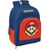 safta SUPER MARIO MAMMA MIA - Zaino scolastico adattabile al carrello, ideale per bambini di diverse età, comodo e versatile, qualità e resistenza, 32 x 15 x 42 cm