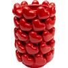 Kare Vaso decorativo da tavolo a forma di cuore, fatto a mano, in porcellana smaltata, 33 x 21,5 x 21,5 cm (altezza x larghezza x profondità)